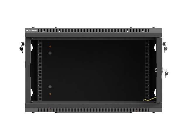 Lanberg Wall mounted installation cabinet 19" 6U 600X600 | WF01-6606-23B | Black - Image 4