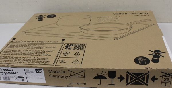 SALE OUT. Bosch PKE645CA2E Electric Hob, Number of burners/cooking zones 4, Silver Frame, Width 60 cm, Black | Bosch Hob | PKE645CA2E | Vitroceramic | Number of burners/cooking zones 4 | Rotary knobs | Black | DAMAGED PACKAGING AND INNER PACKAGING
