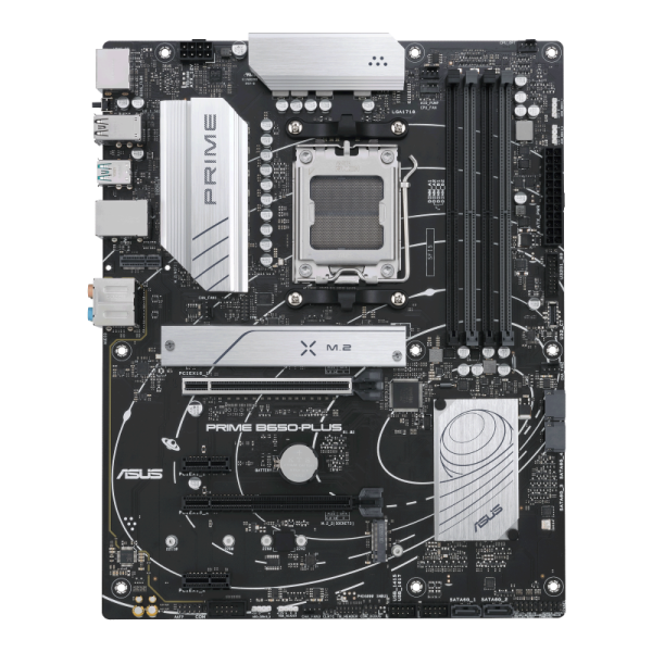 Asus | PRIME B650-PLUS | Processor family AMD | Processor socket AM5 | DDR5 DIMM | Memory slots 4 | Supported hard disk drive interfaces 	SATA, M.2 | Number of SATA connectors 4 | Chipset  AMD B650 | ATX