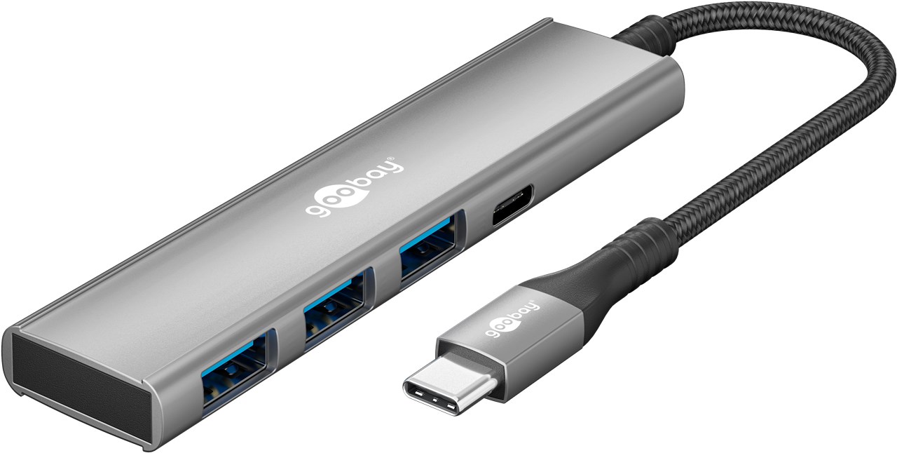 Goobay Slim 4-Port USB Hub, USB-C to USB-C/USB-A, 5 Gbit/s | 76562 - Image 2