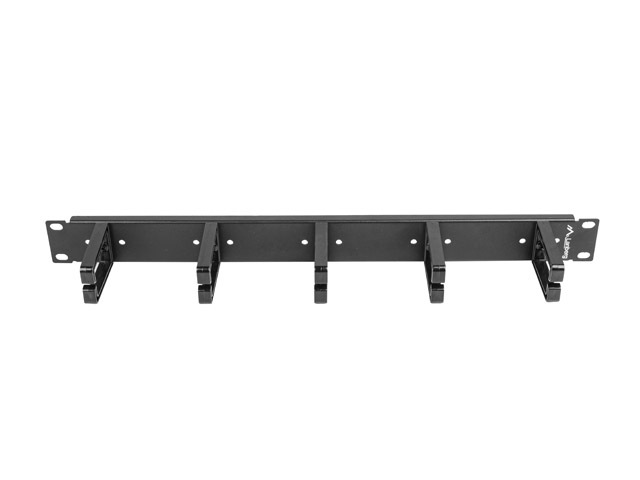 Lanberg 19" cable management panel with 5 plastic holders 1U type B | AK-1202-B | Black - Image 3