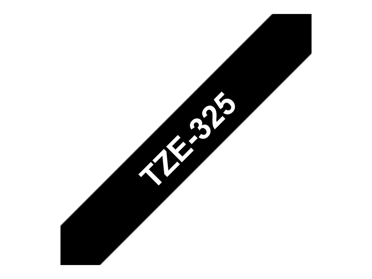 Brother | TZe-325 Laminated Tape | White on Black | TZe | 8 m | 9 cm - Image 13