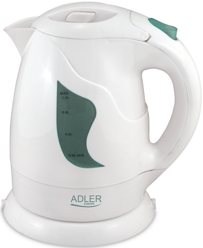 Adler | Kettle | AD 08 | Standard | 850 W | 1 L | Plastic | 360° rotational base | White - Image 7
