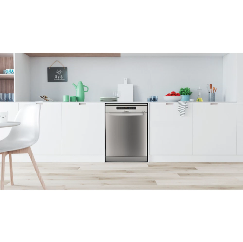 Dishwasher | D2F HD624 AS | Free standing | Width 60 cm | Number of place settings 14 | Number of programs 9 | Energy efficiency class E | Display | Silver - Image 4