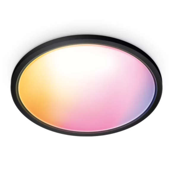 WiZ Smart WiFi SuperSlim Ceiling 545mm, Black | 32 W | 2200-6500 K (RGB)
