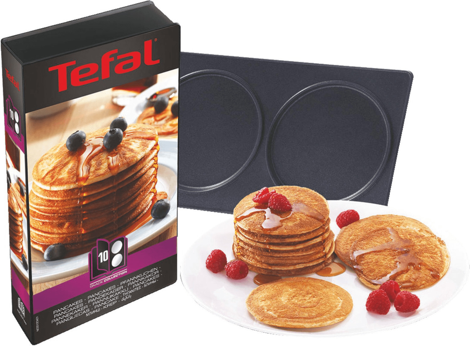 TEFAL XA801012 Pancakes plates for SW852 Sandwich maker | TEFAL | XA801012 | Black