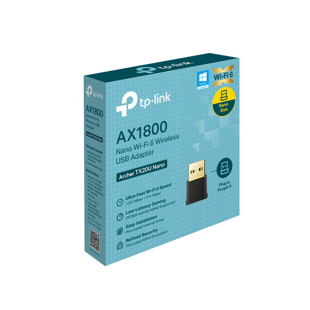 TP-LINK | AX1800 Nano Dual Band Wi-Fi 6 USB Adapter | Archer TX20U Nano | USB 2.0 - Image 3