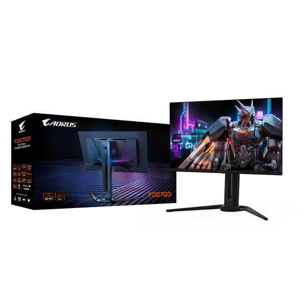 Gigabyte | Aorus Monitor | FO27Q3 EK1 | 27 " | OLED | QHD | 16:9 | 360 Hz | 0.03 ms | 2560 x 1440 pixels | 250 cd/m² | HDMI ports quantity 2 | Black | Warranty 36 month(s)