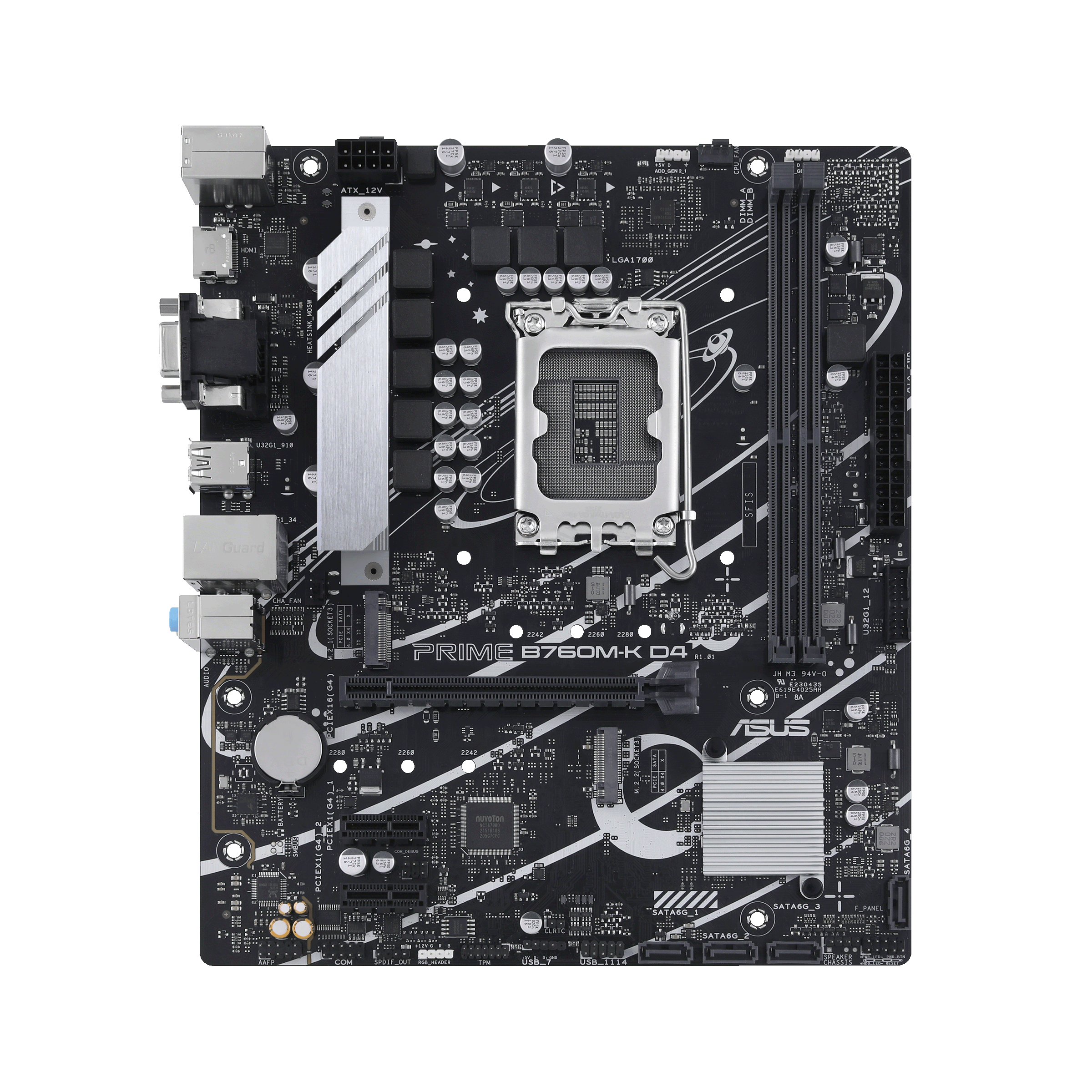 Asus PRIME B760M-K D4 Processor family Intel Processor socket LGA1700 DDR4 DIMM Memory slots 2 Supported hard disk drive interfaces SATA, M.2 Number of SATA connectors 4 Chipset Intel B760 mATX
