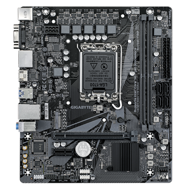 Gigabyte | H610M S2H V3 DDR4 G1.0 | Processor family Intel | Processor socket LGA1700 | DDR4 | Supported hard disk drive interfaces SATA, M.2 | Number of SATA connectors 4
