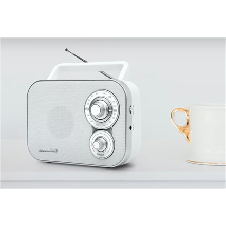 Muse | Portable Radio | M-051RW | AUX in | White - Image 4