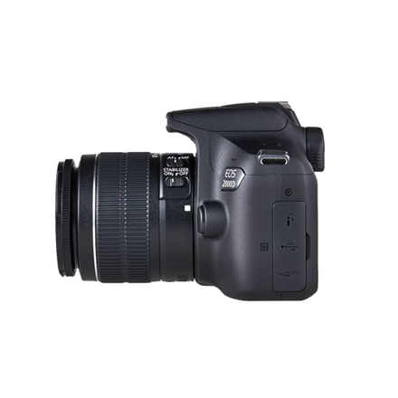 Canon | EOS | 2000D 18-55 III EU26 | SLR Camera Kit | Megapixel 24.1 MP | ISO sensitivity (max) 12800 | Display diagonal 3.0 " | Wi-Fi | Video recording | APS-C | Black - Image 2