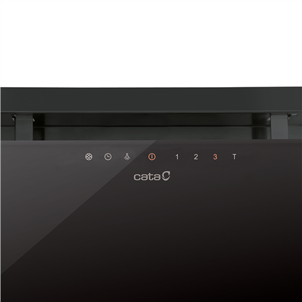 CATA | Hood | GC DUAL A 45 XGBK | Canopy | Energy efficiency class A | Width 45 cm | 820 m³/h | Touch control | LED | Black glass - Image 3