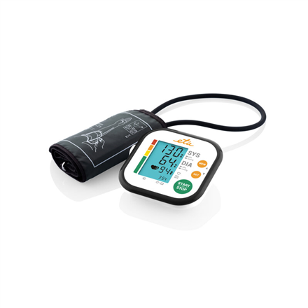 ETA | Upper Arm Blood Pressure Monitor | ETA229790000 | Memory function | Number of users 2 user(s) | 4 | Suitable for home use. Measurement of systolic and diastolic pressure, pulse. Oscillometric measurement method. Display of measured values ​​on LCD. Fully automatic filling and deflation of the cuff. Pressure measurement accuracy +/- 3 mmHg, pulse +/- 5%. Pressure measurement range 0 - 299 mmHg, pulse 40 - 199 per minute. Irregular heart rate detection. WHO blood pressure classification. | Upper Arm
