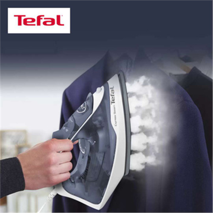 TEFAL | FV2837E0 | Steam Iron | 2400 W | Water tank capacity 150 ml | Continuous steam 35 g/min | Blue/White - Image 7