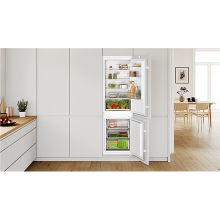 Bosch | Refrigerator | KIN86NSE0 | Energy efficiency class E | Built-in | Combi | Height 177.2 cm | No Frost system | Fridge net capacity 184 L | Freezer net capacity 76 L | 35 dB | White - Image 8