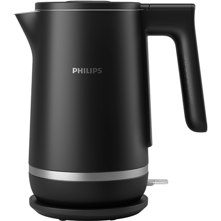Philips Double Walled Kettle | HD9395/90 | Electric | 2200 W | 1.7 L | Stainless steel/Plastic | 360° rotational base | Black - Image 3