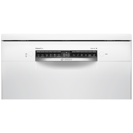 Dishwasher | SMS4EMW06E | Free standing | Width 60 cm | Number of place settings 14 | Number of programs 6 | Energy efficiency class B | Display | AquaStop function | White - Image 3