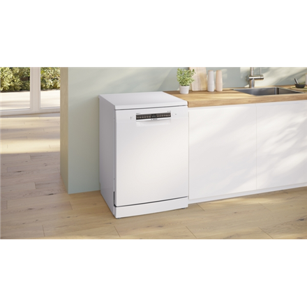 Dishwasher | SMS4EMW06E | Free standing | Width 60 cm | Number of place settings 14 | Number of programs 6 | Energy efficiency class B | Display | AquaStop function | White - Image 4