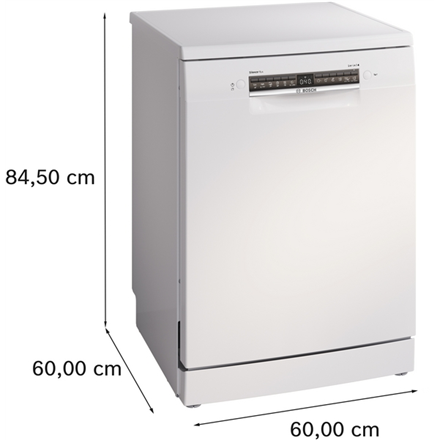 Dishwasher | SMS4EMW06E | Free standing | Width 60 cm | Number of place settings 14 | Number of programs 6 | Energy efficiency class B | Display | AquaStop function | White - Image 5