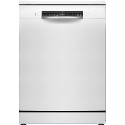 Dishwasher | SMS4HVW00E | Free standing | Width 60 cm | Number of place settings 14 | Number of programs 6 | Energy efficiency class D | Display | AquaStop function | White