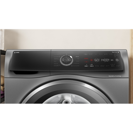Bosch | Washing Machine | WNC254ARSN | Energy efficiency class A/D | Front loading | Washing capacity 10.5 kg | 1400 RPM | Depth 62.2 cm | Width 59.8 cm | LED | Drying system | Drying capacity 6 kg | Steam function | Dosage assistant | Grey - Image 5