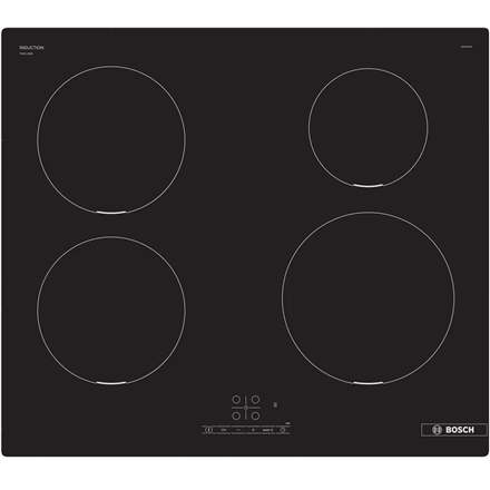 Bosch Hob | PIE611BB5E | Induction | Number of burners/cooking zones 4 | Touch | Timer | Black | Display