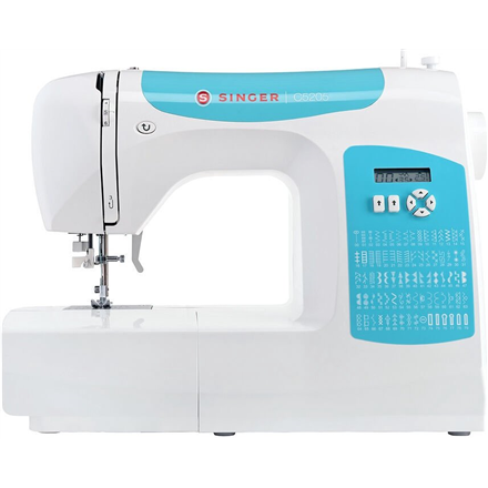 Singer | Sewing Machine | C5205-TQ | Number of stitches 80 | Number of buttonholes 1 | White/Turquoise