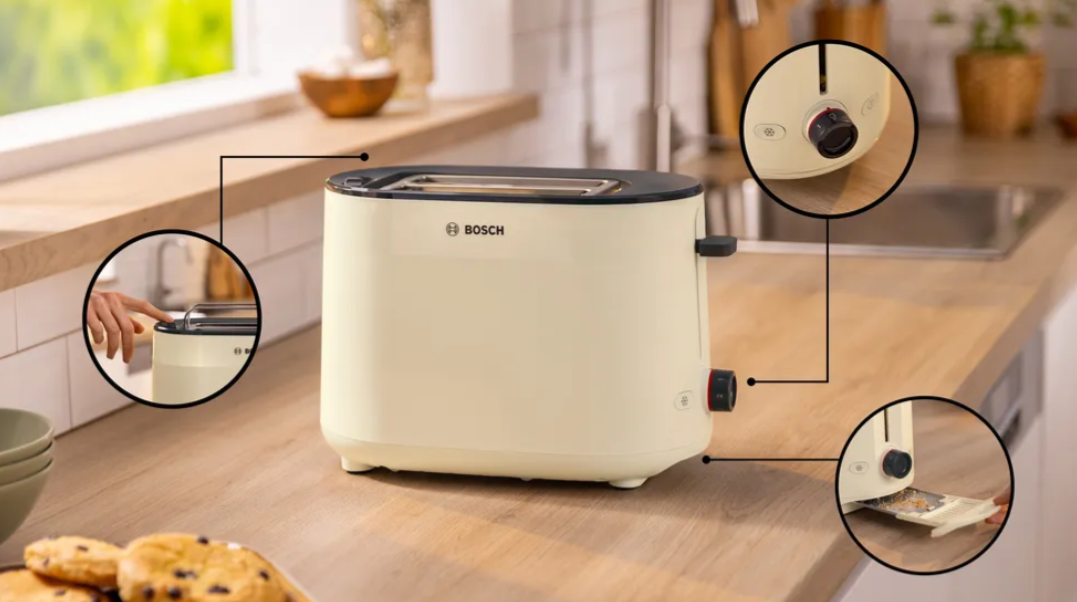 Bosch Toaster | TAT2M127 MyMoment | Power 950 W | Number of slots 2 | Housing material Plastic | Beige - Image 7