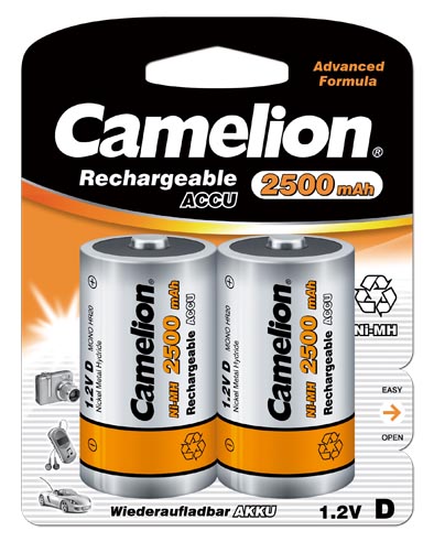 Camelion | D/HR20 | 2500 mAh | Rechargeable Batteries Ni-MH | 2 pc(s)