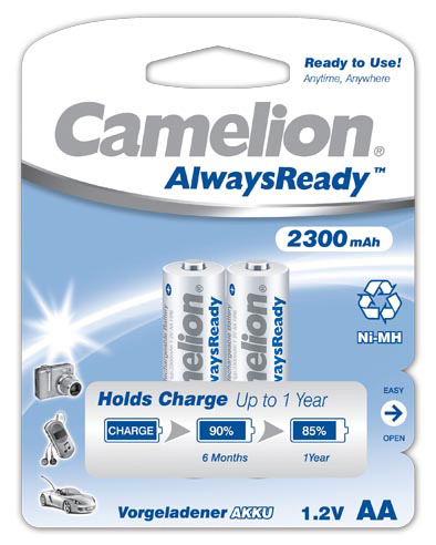 Camelion | AA/HR6 | 2300 mAh | AlwaysReady Rechargeable Batteries Ni-MH | 2 pc(s)