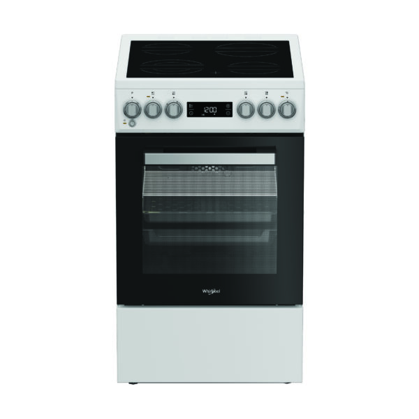 Whirlpool Cooker | Whirlpool | Hob type Vitroceramic | Oven type Electric | White | Width 50 cm | Depth 60 cm | 60 L