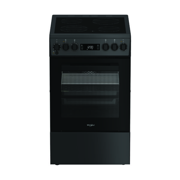 Whirlpool Cooker | W5V8LCSA | Hob type Vitroceramic | Oven type Electric | Anthracite | Width 50 cm | Depth 60 cm | 60 L