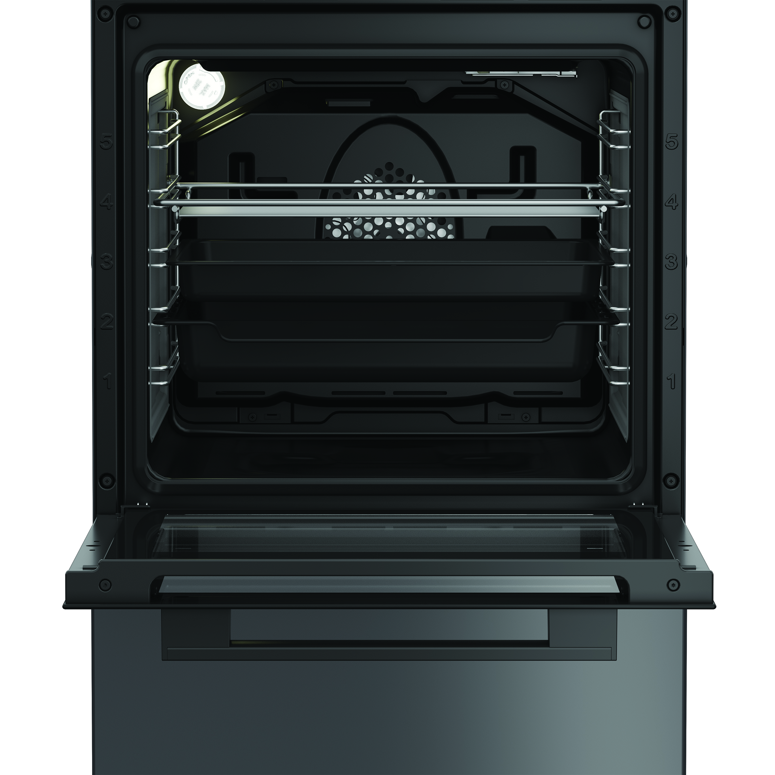 Whirlpool Cooker | W5V8LCSA | Hob type Vitroceramic | Oven type Electric | Anthracite | Width 50 cm | Depth 60 cm | 60 L - Image 2