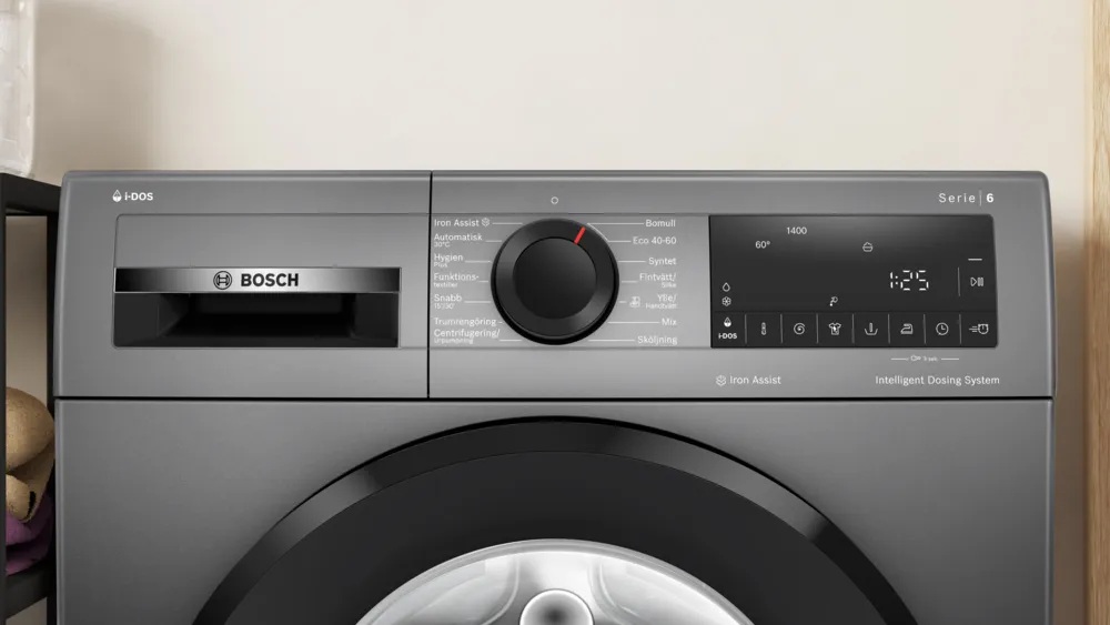 Bosch Washing Machine | WGG244RFSN | Energy efficiency class A | Front loading | Washing capacity 9 kg | 1400 RPM | Depth 59 cm | Width 59.8 cm | Display | LED | Grey - Image 7