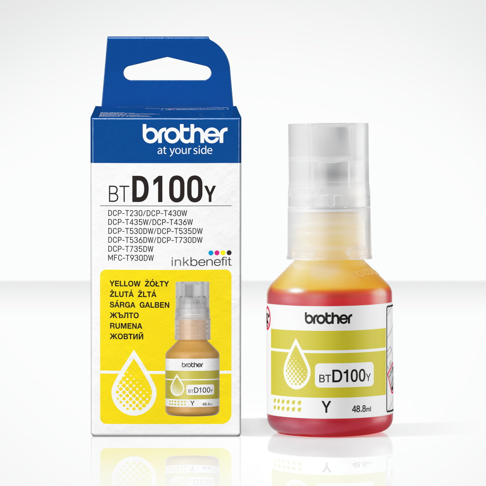 Brother BTD100Y | Ink Bottle | Yellow