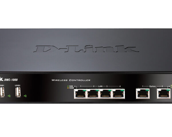 D-Link | WLAN Controller | DWC-1000 | No Wi-Fi | 10/100/1000 Mbit/s | Ethernet LAN (RJ-45) ports 4 | MU-MiMO No | no PoE | 2xUSB 2.0