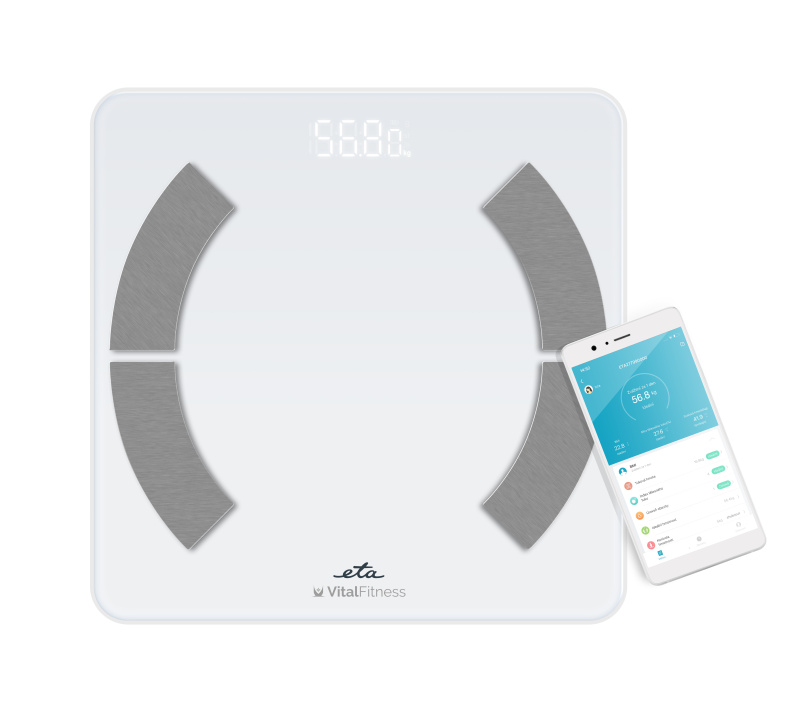 ETA Personal Scale | ETA277990000 Vital Fitness | Maximum weight (capacity) 180 kg | Accuracy 100 g | Body Mass Index (BMI) measuring | White - Image 4