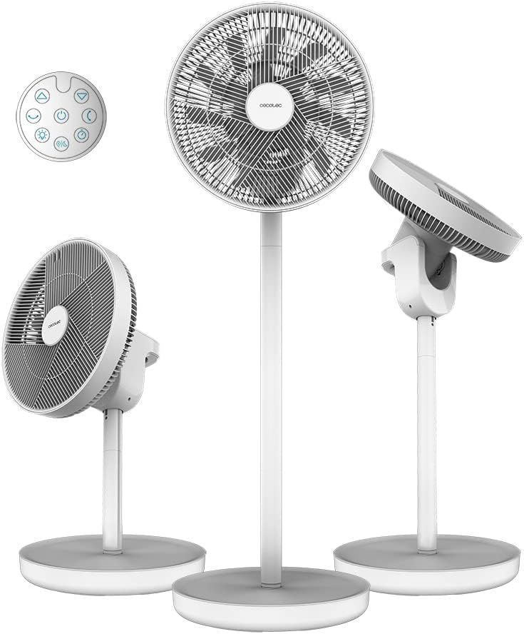 Cecotec EnergySilence 2600 Sunflower Portable Battery-powered fan | Stand Fan | Diameter 33 cm | Number of speeds 12 | Oscillation | 22 W | Remote control
