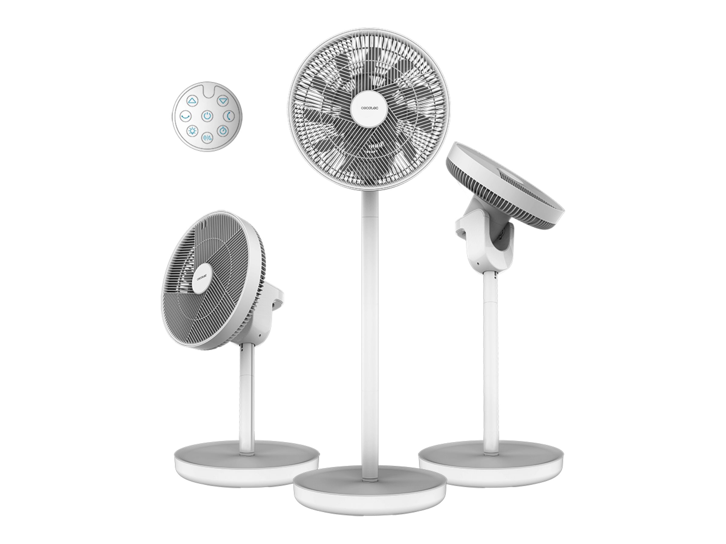 Cecotec EnergySilence 2600 Sunflower Portable Battery-powered fan | Stand Fan | Diameter 33 cm | Number of speeds 12 | Oscillation | 22 W | Remote control - Image 2