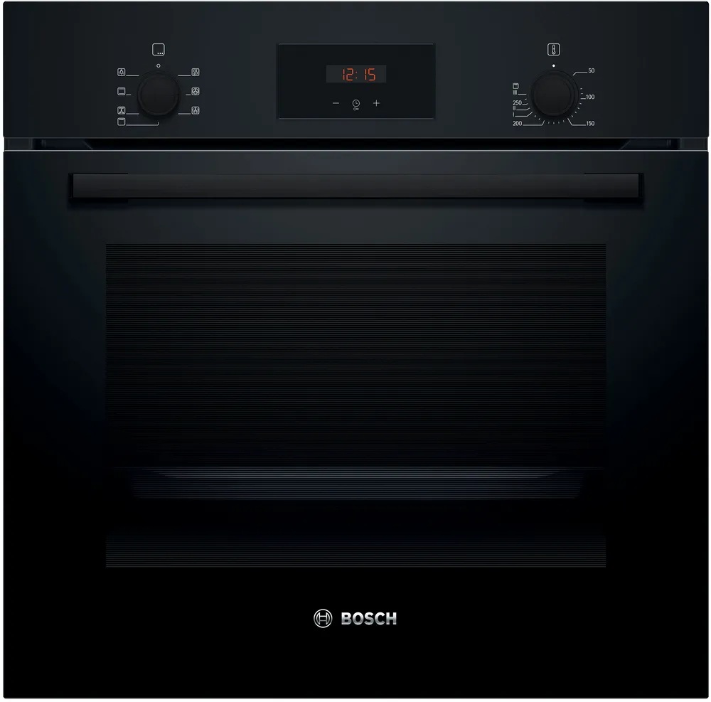Bosch Oven | HBF133BA1 | 66 L | Electric | EcoClean | Knobs | Height 59.5 cm | Width 59.4 cm | Black