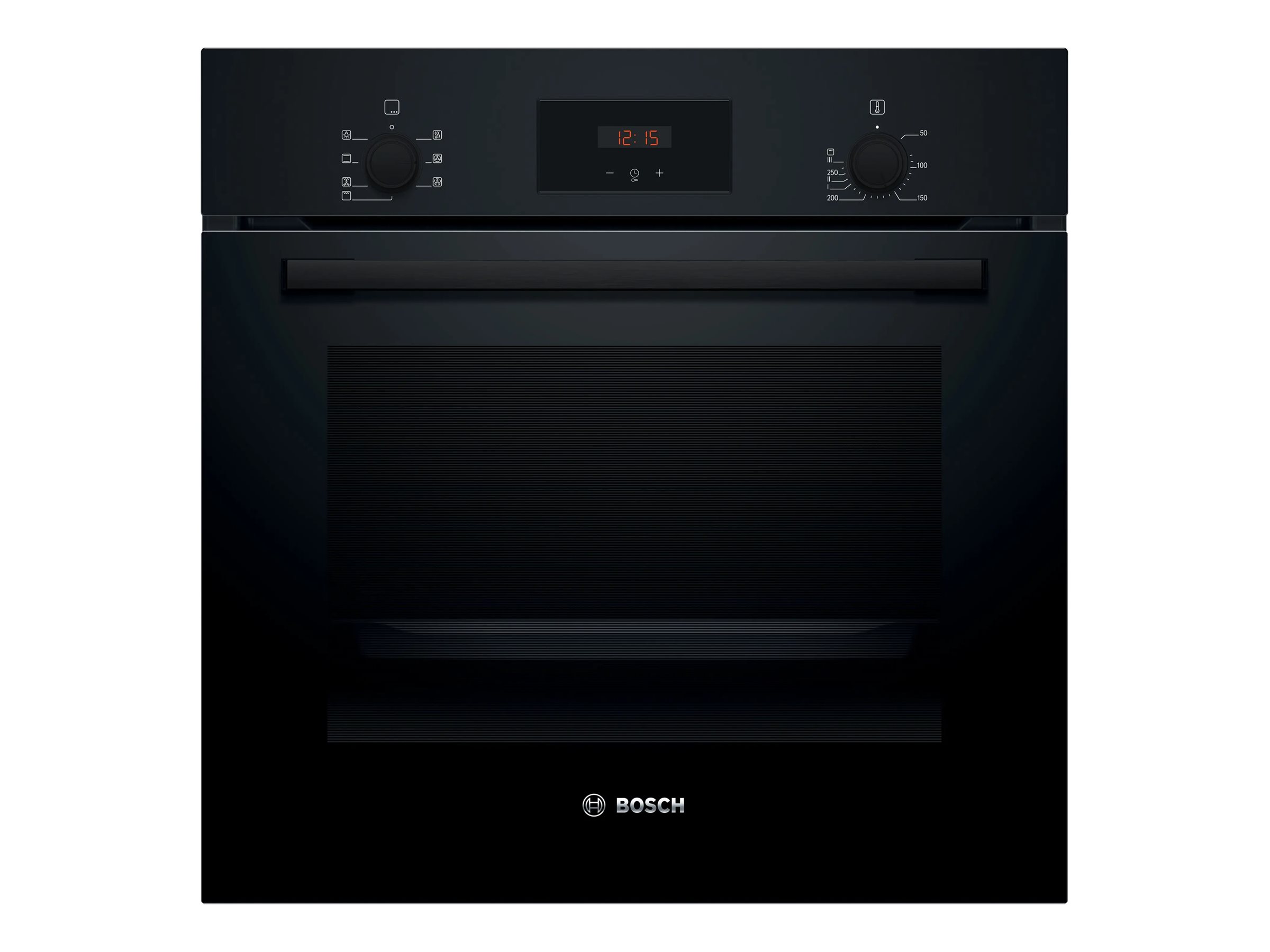 Bosch Oven | HBF133BA1 | 66 L | Electric | EcoClean | Knobs | Height 59.5 cm | Width 59.4 cm | Black - Image 2