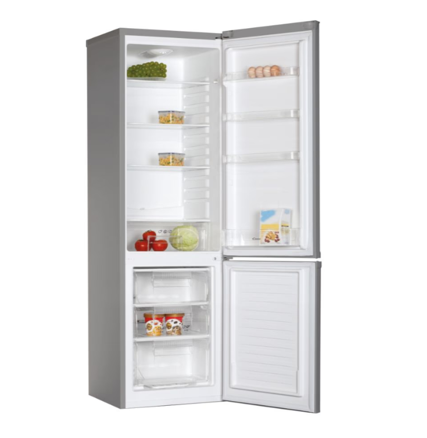 Candy Refrigerator | CCG1S 518EX | Energy efficiency class E | Free standing | Combi | Height 179.4 cm | Fridge net capacity 188 L | Freezer net capacity 64 L | 41 dB | Stainless Steel - Image 3