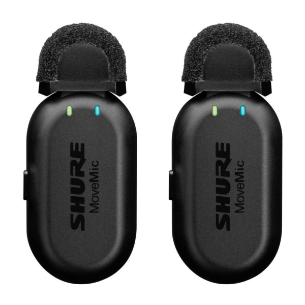 Shure | MoveMic Two Channel Wireless Lavalier Microphones | Noise reduction