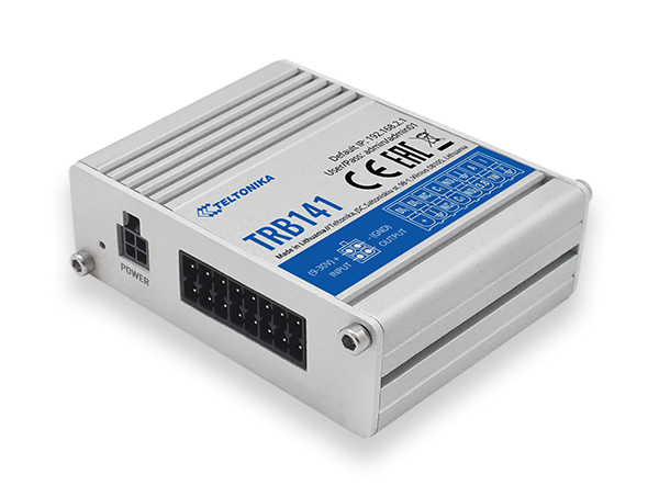 LTE Gateway | TRB141 | No Wi-Fi | Ethernet LAN (RJ-45) ports 0 | Mesh Support No | MU-MiMO No | 2G/3G/4G | Antenna type 1 x SMA for LTE | 1 x Virtual network interface via micro USB
