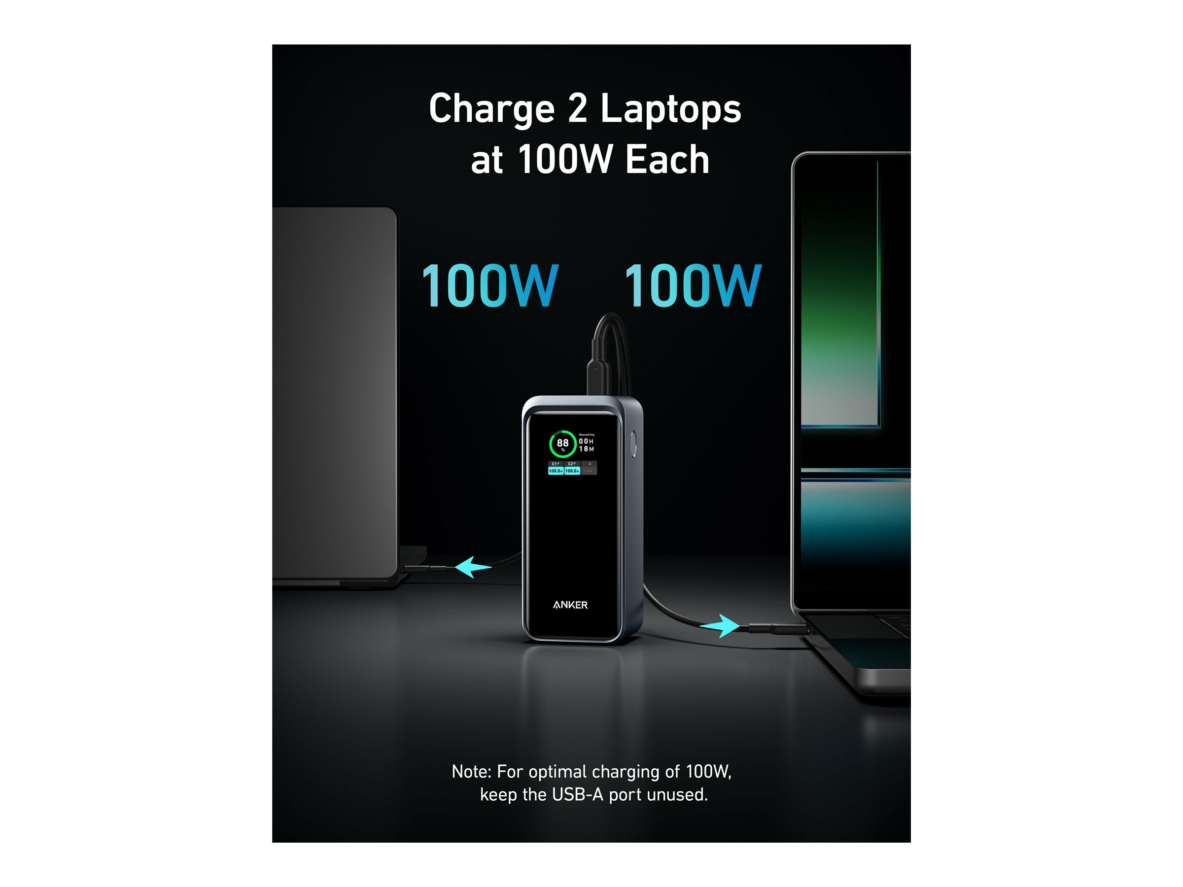 Anker Power Bank, 200 W | Prime | 20000 mAh | Black - Image 4