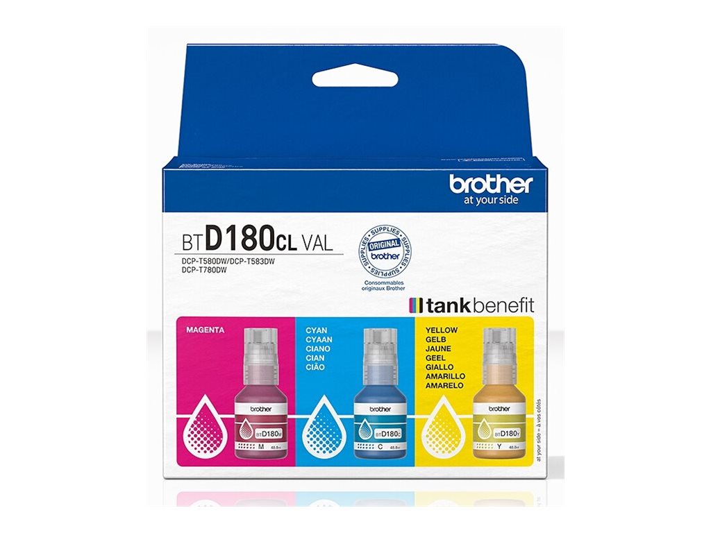 Brother BTD180CL | Ink refill | Yellow, Cyan, Magenta