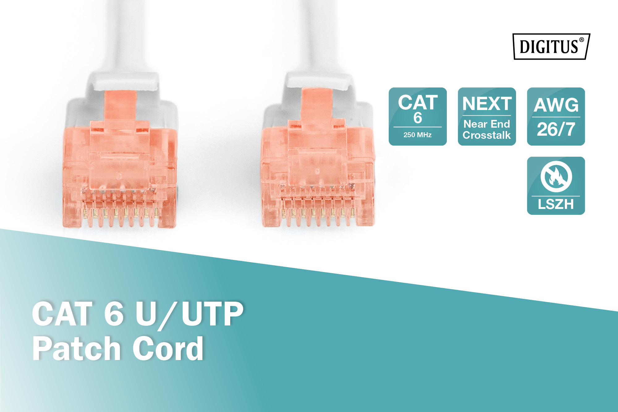 Digitus CAT 6 U/UTP | Patch cord | Length 15 m | Grey - Image 3