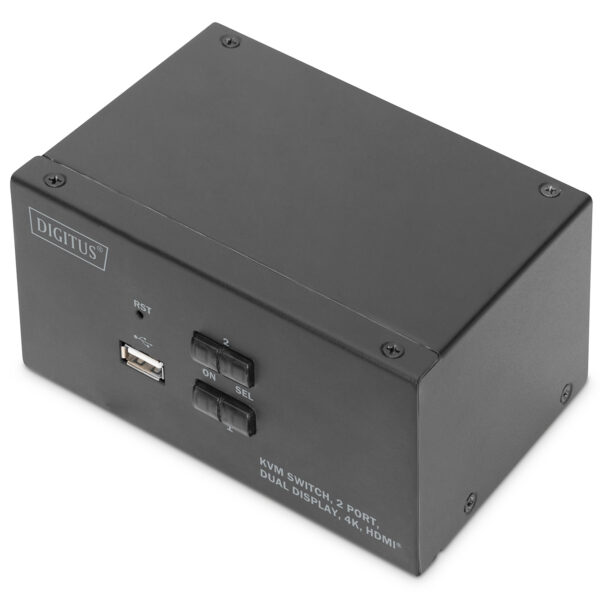 Digitus KVM Switch, 2 Port, Dual Display, 4K, HDMI | DS-12860