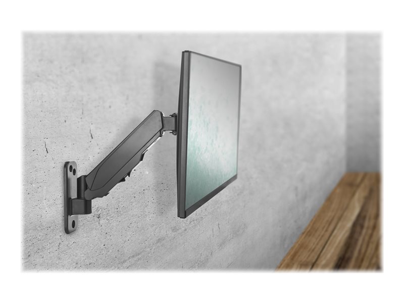 Digitus Wall mount | DA-90396 | Adjustable Height, Rotate, Tilt | 17-32 " | Maximum weight (capacity) 8 kg | Black - Image 8